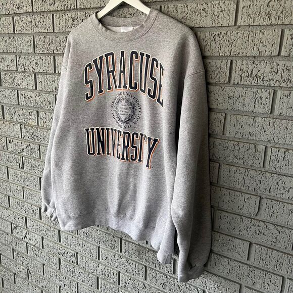 Vintage Syracuse University Sweatshirt Large Heavyweight Collegiate Streetwear - Picture 7 of 7